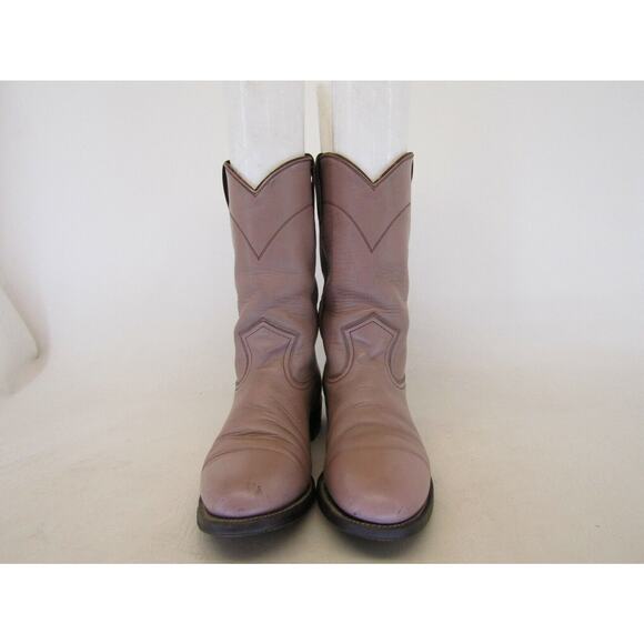 Pecos Bill Womens Size 6.5 B Roper Light Pink Leather Cowboy Western Boots - Picture 5 of 11